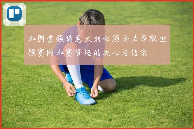 加图索强调意大利必须全力争取世预赛附加赛资格的决心与信念